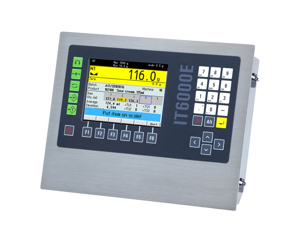 Industrial controller for process weighing.